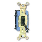 Leviton 1203-2L 3-Way Toggle Locking Switch, Brown